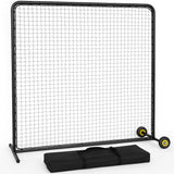 ACELETIQS Heavy Duty Pitcher Protection Baseball Screen (Size 7' W x 7' H) - Multi Purpose Softball & Baseball Pitching Net, Defender XL Pitcher Protection Screen for Batting Cage and On-Field Use