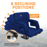 ACELETIQS Heated Stadium Seats for Bleachers with Back Support – USB Battery Included - Upgraded 3 Levels of Heat - Foldable Chair - 4 Pockets for Snacks, Cup Holder - for Camping, Games & Sports