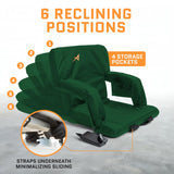 ACELETIQS Heated Stadium Seats for Bleachers with Back Support – USB Battery Included - Upgraded 3 Levels of Heat - Foldable Chair - 4 Pockets for Snacks, Cup Holder - for Camping, Games & Sports
