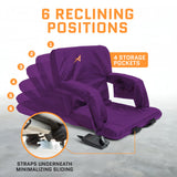 ACELETIQS Heated Stadium Seats for Bleachers with Back Support – USB Battery Included - Upgraded 3 Levels of Heat - Foldable Chair - 4 Pockets for Snacks, Cup Holder - for Camping, Games & Sports