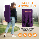 ACELETIQS Heated Stadium Seats for Bleachers with Back Support – USB Battery Included - Upgraded 3 Levels of Heat - Foldable Chair - 4 Pockets for Snacks, Cup Holder - for Camping, Games & Sports