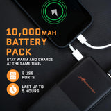 ACELETIQS Heated Stadium Seats for Bleachers with Back Support – USB Battery Included - Upgraded 3 Levels of Heat - Foldable Chair - 4 Pockets for Snacks, Cup Holder - for Camping, Games & Sports