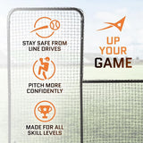 L Screen Baseball Pitching Net for Batting Cage