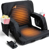 Heated Stadium Bleacher Seat with Back Support