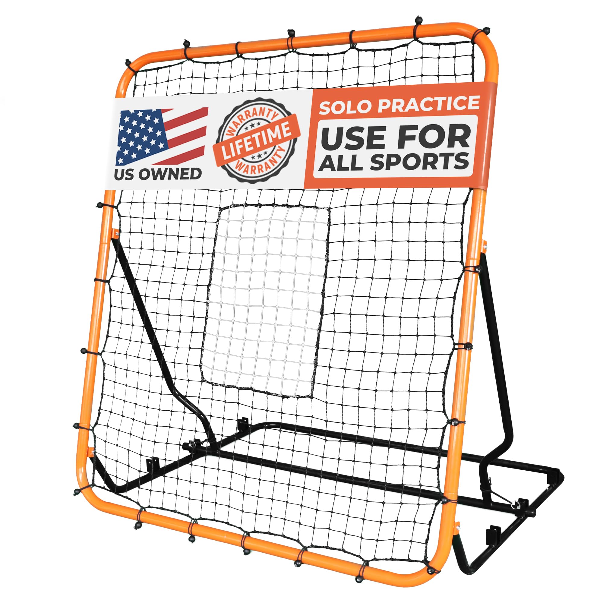 Soozier Volleyball Rebounder Net With Strike Zone, Soccer Baseball