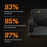 Heated Stadium Bleacher Seat with Back Support