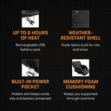 Heated Stadium Bleacher Seat with Back Support