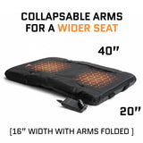 Heated Stadium Bleacher Seat with Back Support