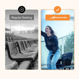 Heated Stadium Bleacher Seat with Back Support