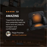 Heated Stadium Bleacher Seat with Back Support