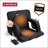 Heated Stadium Bleacher Seat with Back Support
